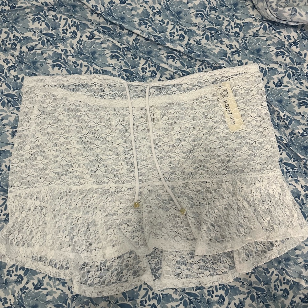 No Boundaries White Lace Swim Coverup